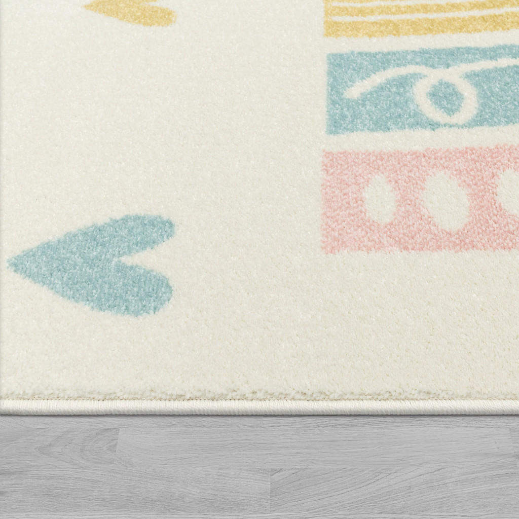 Thumbnail - Paco Home Kinderteppich, Creme, Textil, Rechteckig, 133x190 cm, strapazierfähig, für Fußbodenheizung geeignet, Teppiche ...