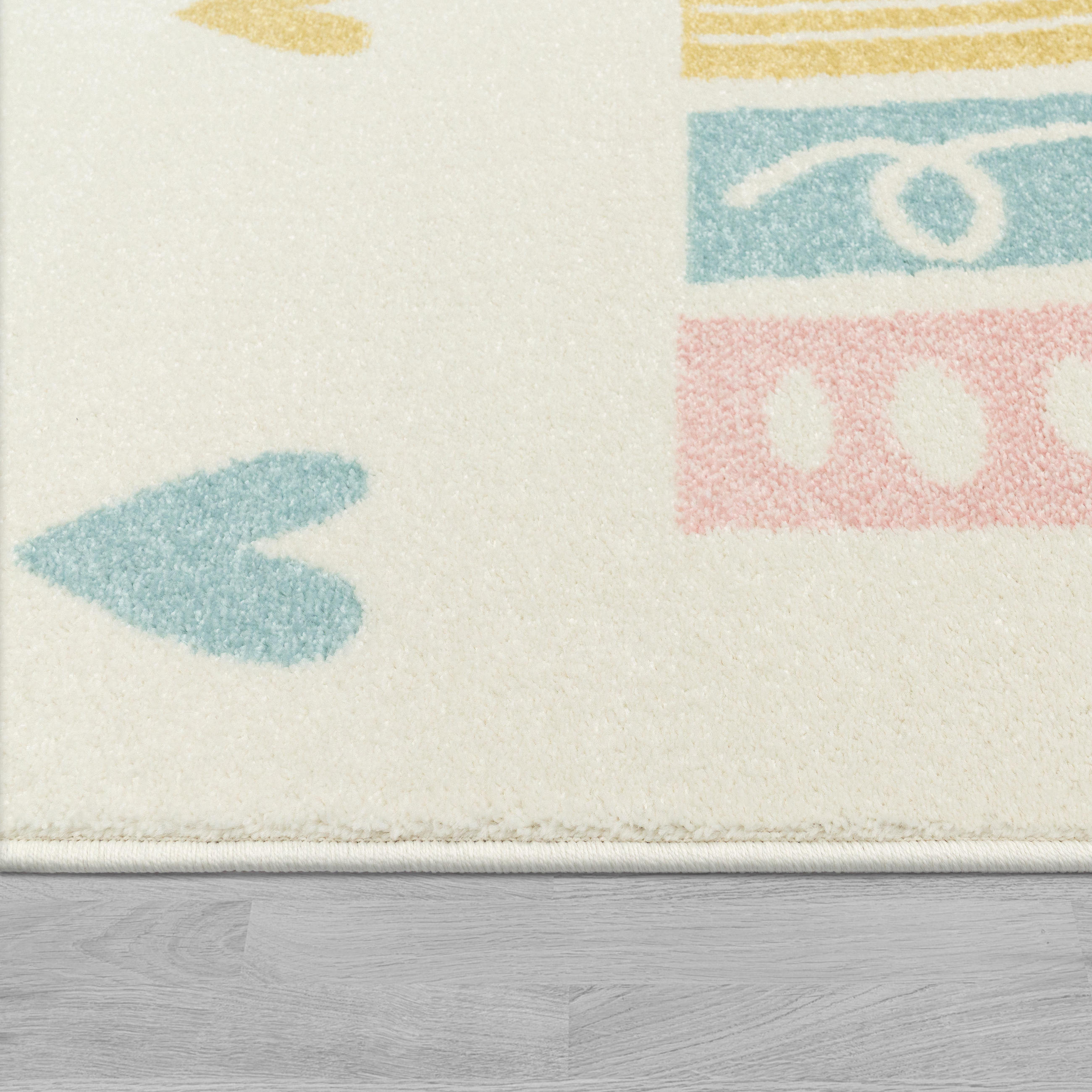 Thumbnail - Paco Home Kinderteppich, Creme, Textil, Rechteckig, 240x340 cm, strapazierfähig, für Fußbodenheizung geeignet, Teppiche ...