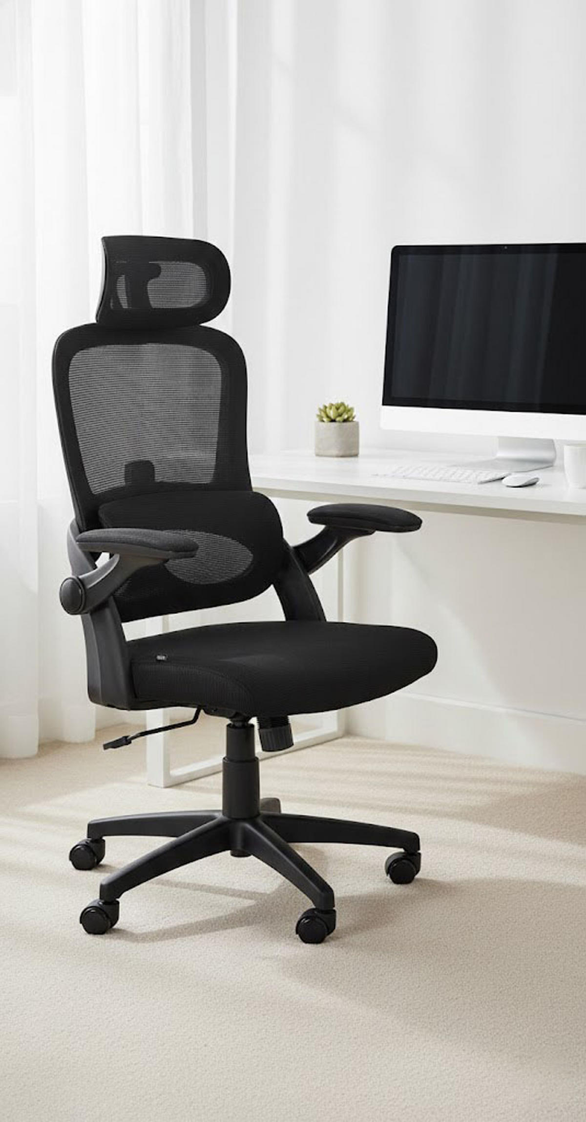 BÜROSTUHL Mavik schwarz - Schwarz, Kunststoff/Metall (60.5/111/61.5cm) - TPFLiving