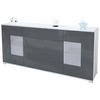 SIDEBOARD Grömitz Grau Hochglanz - Grau, Holzwerkstoff (166.5/75.5/35cm) - Vladon