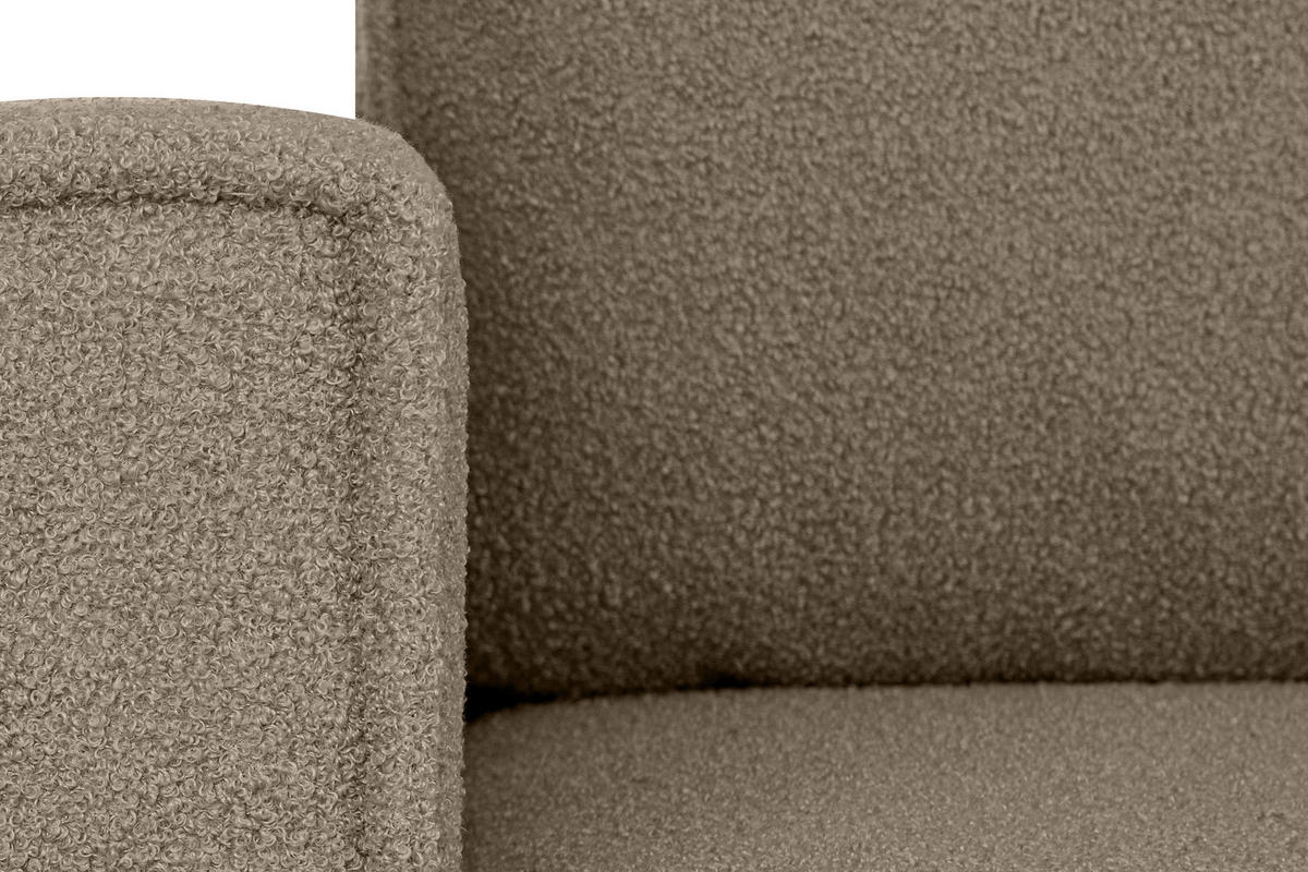 3-SITZER-SOFA NAPI II mit Schlaffunktion, dunkelbeige - Beige/Braun, Textil (228/89/101cm) - KONSIMO®
