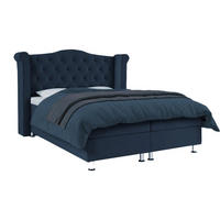 BOXBETT Saturn Bonellfederkern inkl. 7-Zonen Topper T-30 - BOXBETT mit Bettkasten, mit Lieferung - Blau, Holz/Holzwerkstoff (200/200cm) - Best For Home