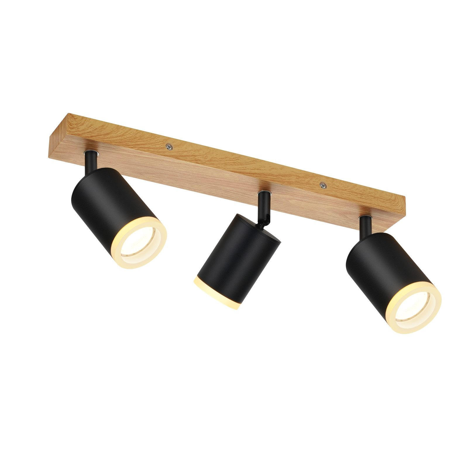 STRAHLER Recklinghausen 3-flammig 41/6/15 cm - Schwarz, Holz (41/6/15cm) - Nettlife