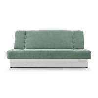 SCHLAFSOFA - Cyprus (Mint + Weiß) - Blau, Holz (192/85/92cm) - Möblo