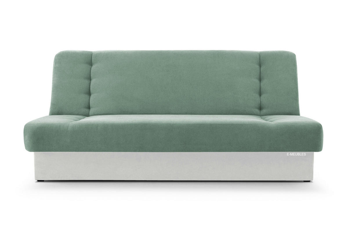 SCHLAFSOFA - Cyprus (Mint + Weiß) - Blau, Holz (192/85/92cm) - Möblo