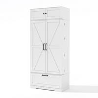 KÜCHENSCHRANK Weiß mit verstellbaren Einlegeböden,Schubladen aus MDF 80 × 40 × 180 cm - Weiß, Holzwerkstoff (80/180/40cm) - Luhomfu