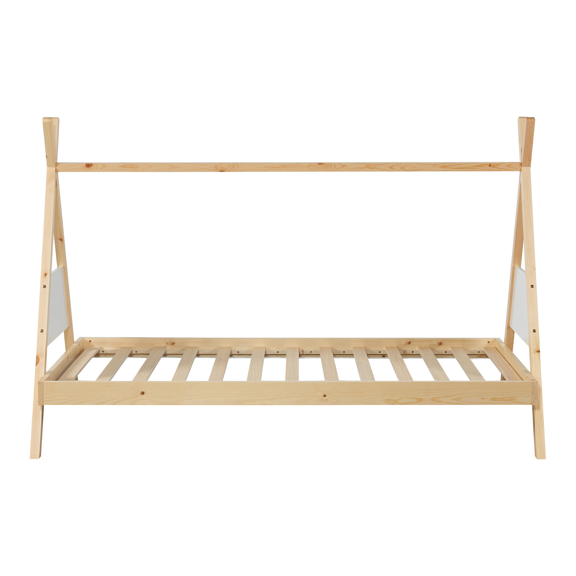 TIPIBETT Siikajoki - Naturfarben, Holz (90/200cm) - [en.casa]