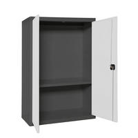 STAHLSCHRANK Amego HxBxT 90x80x40 cm 1x Fachboden Weiß-Anthrazit - Weiß, Metall (80/90/40cm) - PROREGAL