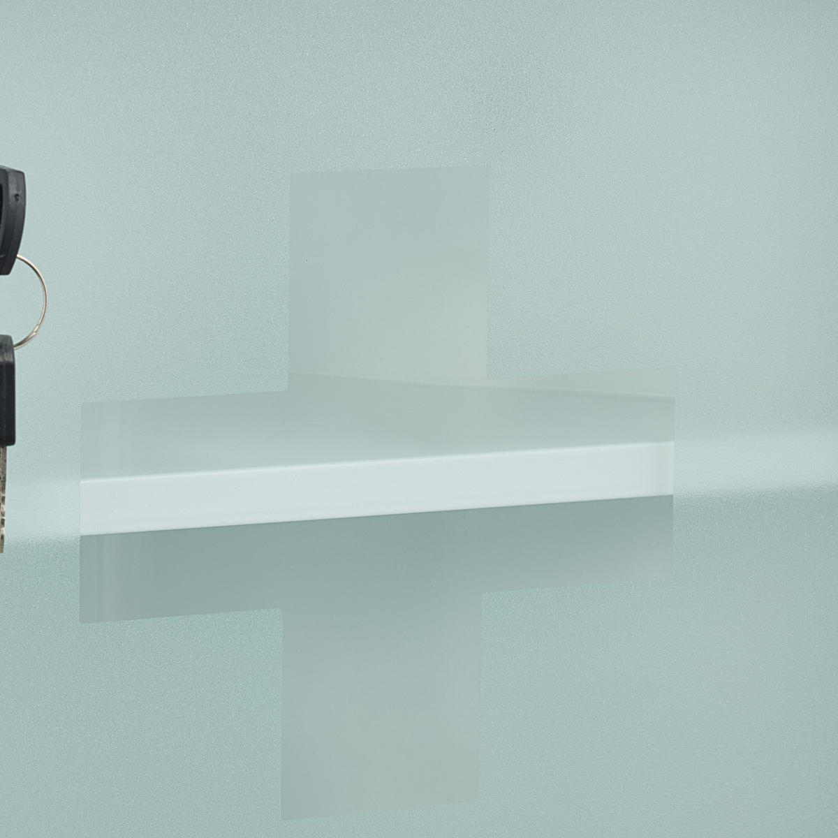MEDIZINSCHRANK - Weiß, Glas/Metall (30/30/17.5cm) - Relaxdays