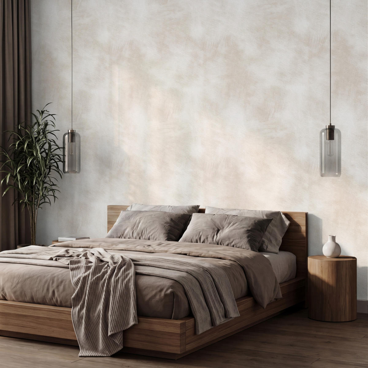 TAPETE - Dezent - Textur - Beige - 400x280 cm - Creme, Papier (400/280cm) - OnlyWow