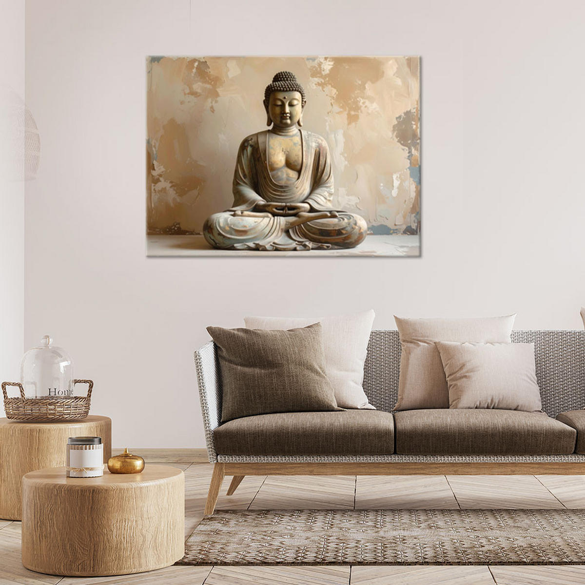 LEINWANDBILD Zen und Orientalisch 120x80cm - Beige, Textil (120/80cm) - Feeby