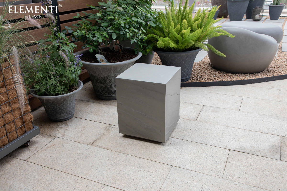 BEISTELLTISCH COLORADO aus GF-Beton, Wetterbeständig, 35x35x46 cm - Grau, Naturmaterialien (35/35/46cm) - Elementi