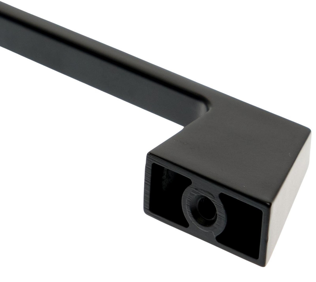 MÖBELGRIFF BA 128mm, Küchengriff Schwarz matt, Schrankgriff Stilo - Schwarz, Metall (0.8/3/15.4cm)
