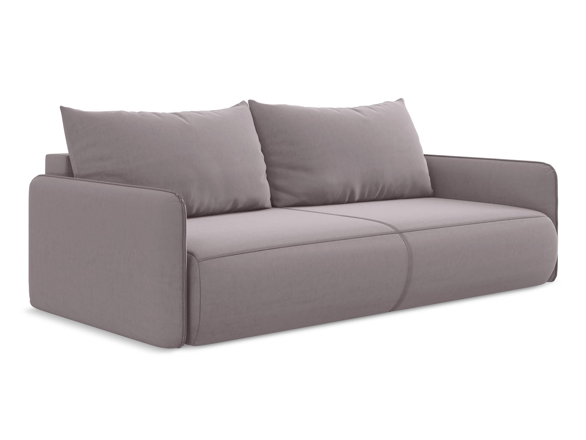 3-SITZER SOFA mit Schlaffunktion Samt Stoff Violett - Lila/Flieder, Kunststoff/Textil (216/86/105cm) - Makamii