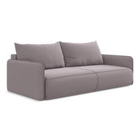 3-SITZER SOFA mit Schlaffunktion Samt Stoff Violett - Lila/Flieder, Kunststoff/Textil (216/86/105cm) - Makamii