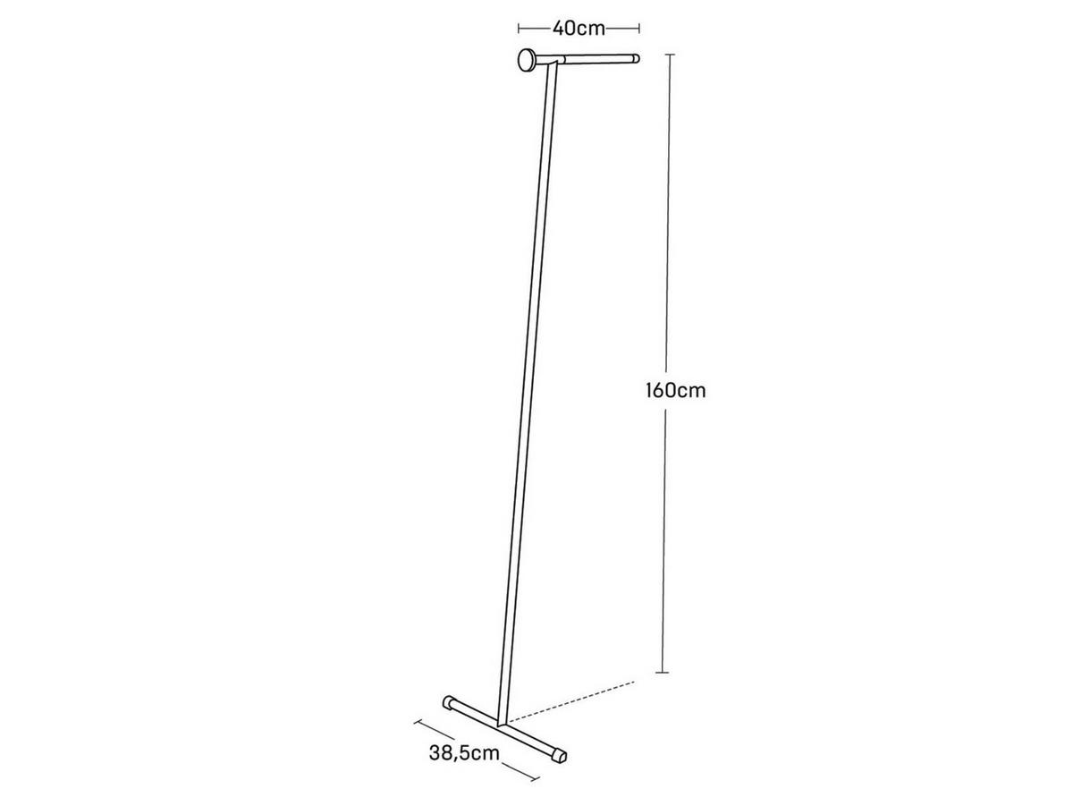 ANLEHNGARDEROBE Tower weiß 40/38/160 cm - Weiß, Holz/Metall (40/160/38cm) - Yamazaki