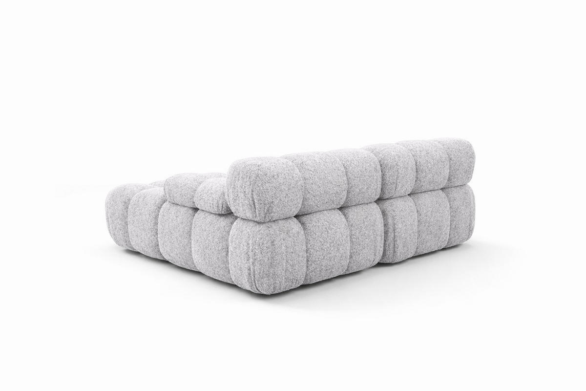 ECKSOFA L-form Mini Modular, Bouclé-Stoff Abriamo, Hellgrau, Links, Selia - Hellgrau, Holz (190/160cm) - Kaiser Möbel