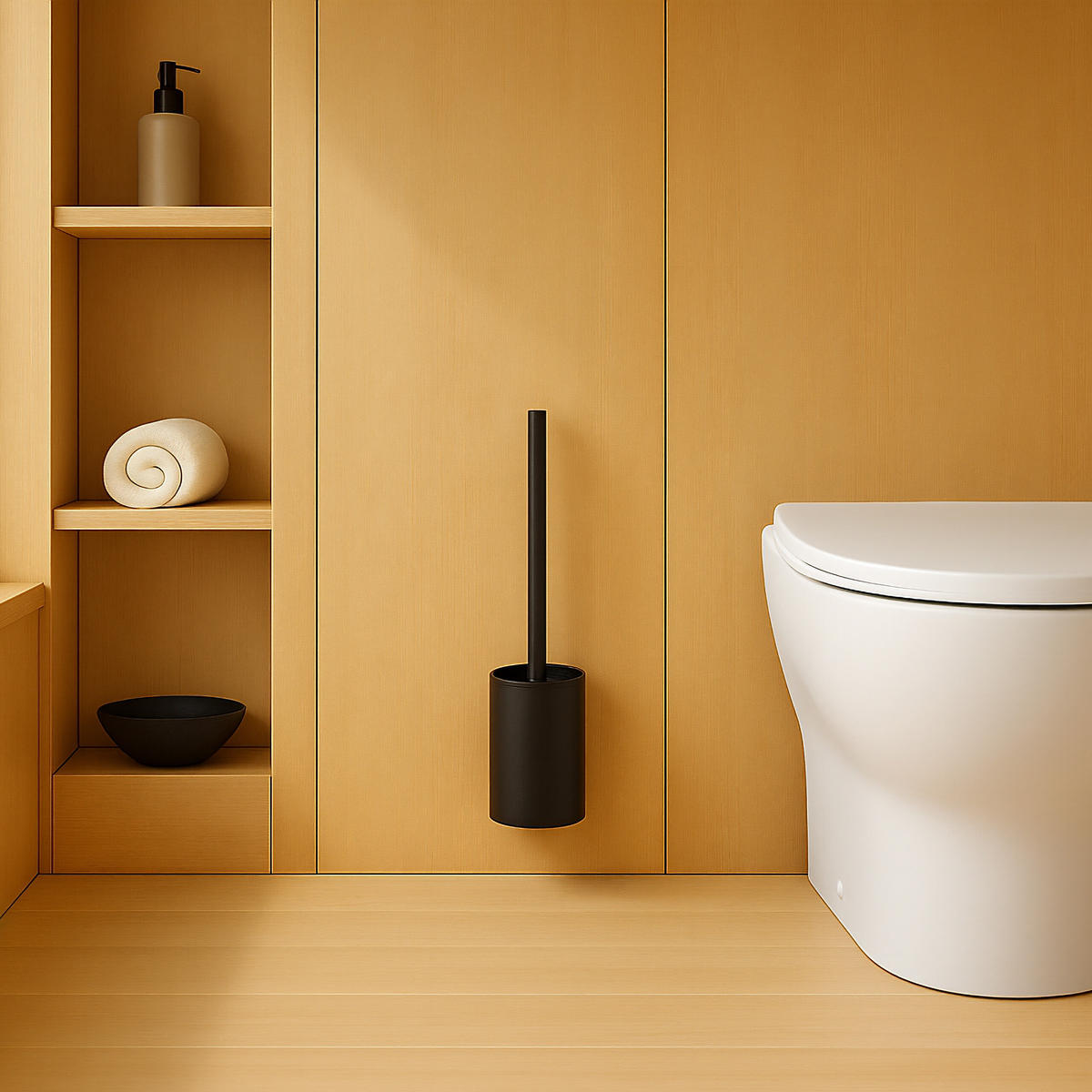 TOALETNA ščetka - črna, kovina/umetna masa (9/40.5/10cm) - Relaxdays