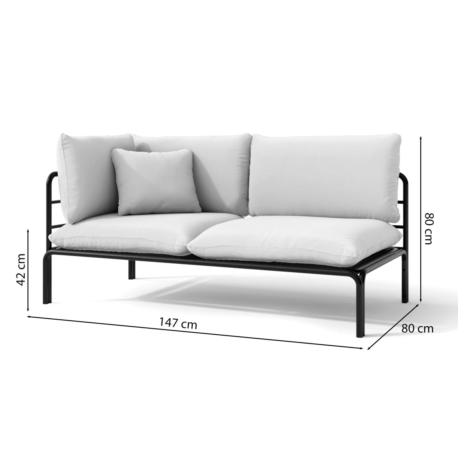 GARTEN-CHAISELONGUE Worcully Beige/Schwarz - Beige, Textil (147/80/80cm) - Selsey