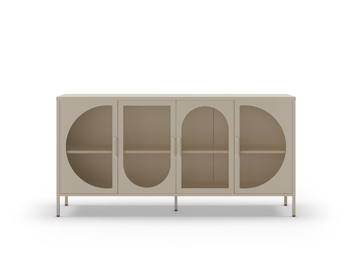 KOMMODE Tayra Beige 160/40/90 cm - Beige, Metall (40/90/160cm) - Drawer