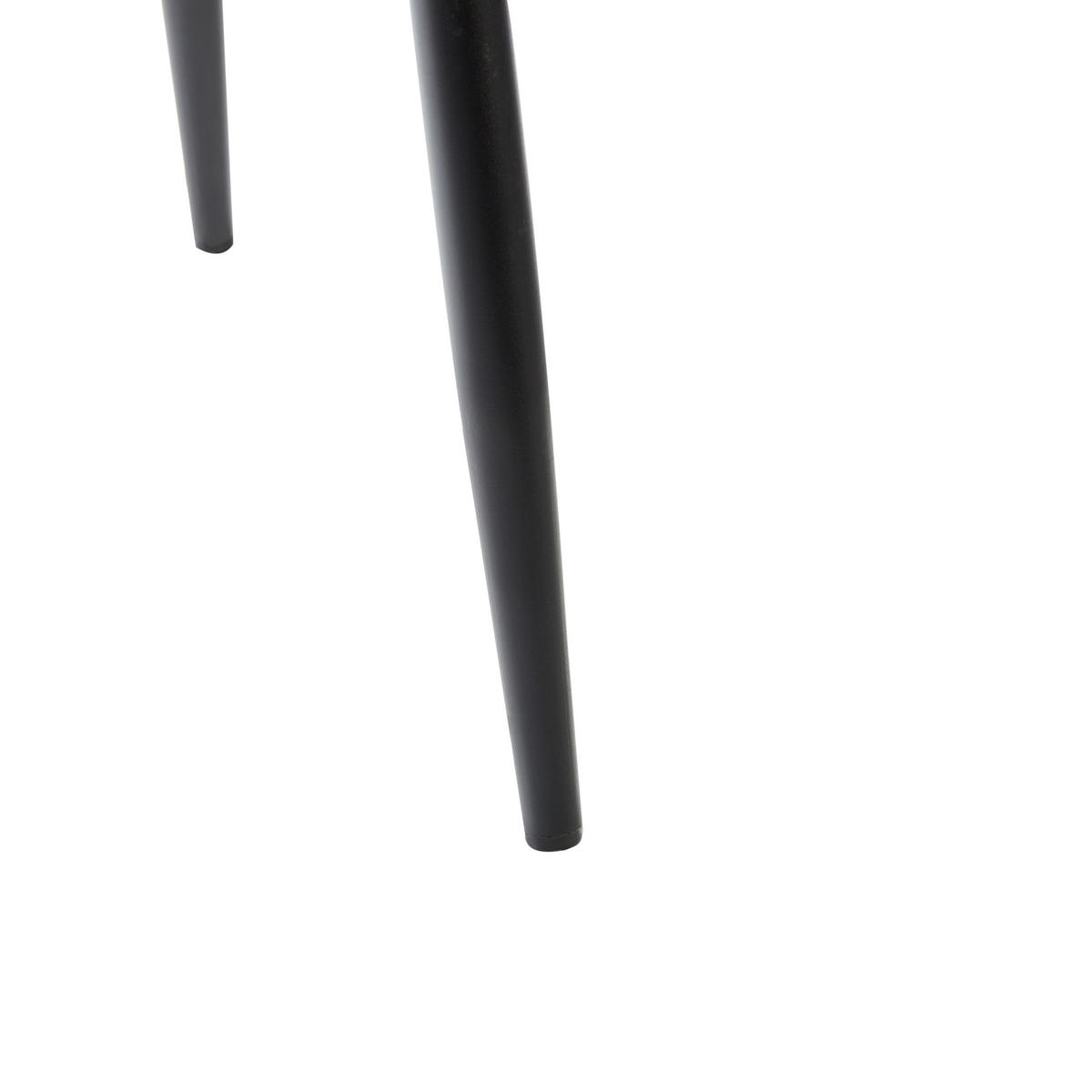 ESSZIMMERSTUHL 4er Set Samtstoff Schwarz Powell - Schwarz, Textil/Metall (45/88/62cm) - Beliani