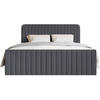 BOXBETT Saliano mit Topper und Chenille-Bezug Graphit, 140x200 cm - Graphitfarben, Kunststoff/Textil (140/200cm) - Selsey