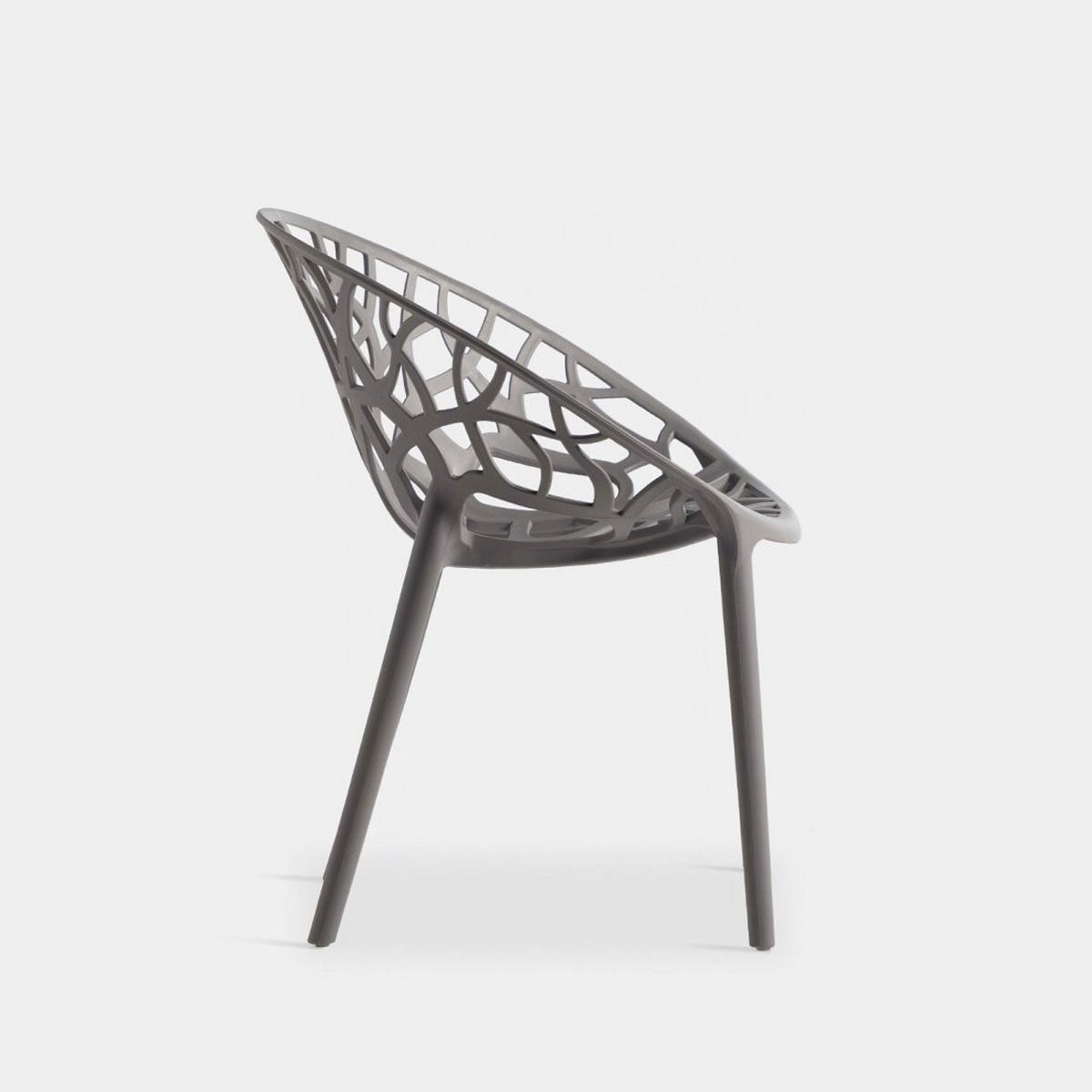 GARTENSTUHL Rhona Grau 58 cm x 79 cm 4er-Set - Grau, Kunststoff (58/79/60cm) - Klast Home