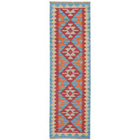 KELIM-LÄUFER handgewebt Gashgai Rot 192/58 cm Schurwolle - Rot, Textil (58/192cm) - Looma