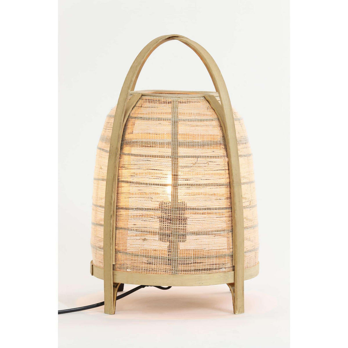 TISCHLAMPE Jacinto Braun Ø27/42 cm - Braun, Holz (27/27/42cm) - Light & Living