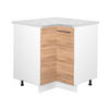ECKUNTERSCHRANK Fame-Line Goldkraft Eiche 80.5 cm, AP Marmor - Eiche Wotan/Weiß, Holzwerkstoff (80.5/82/60cm) - Vicco