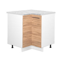 ECKUNTERSCHRANK Fame-Line Goldkraft Eiche 80.5 cm, AP Marmor - Honigeiche/Eiche Wotan, Holzwerkstoff (80.5/82/60cm) - Vicco