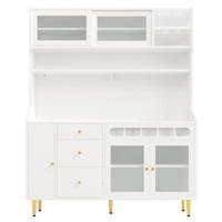 BUFFETSCHRANK Weiß 145/39/171 cm - Weiß, Holz (145/171/39cm) - PANGIVO