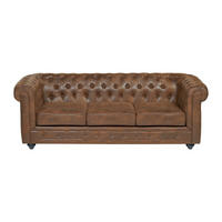 SOFA ohne Schlafmöglichkeit - 3 Personen - Stoff, Stoff - Braun - - Braun, Textil (206/72/88cm) - Vente-Unique