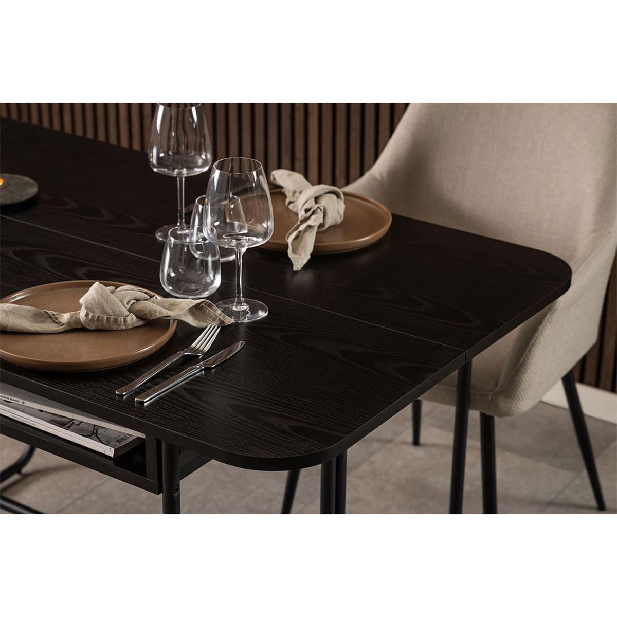 ESSTISCH, Darlington, Schwarz, MDF, 80 x 140 x 77 cm - Schwarz, Holzwerkstoff/Metall (140/80/77cm) - ebuy24