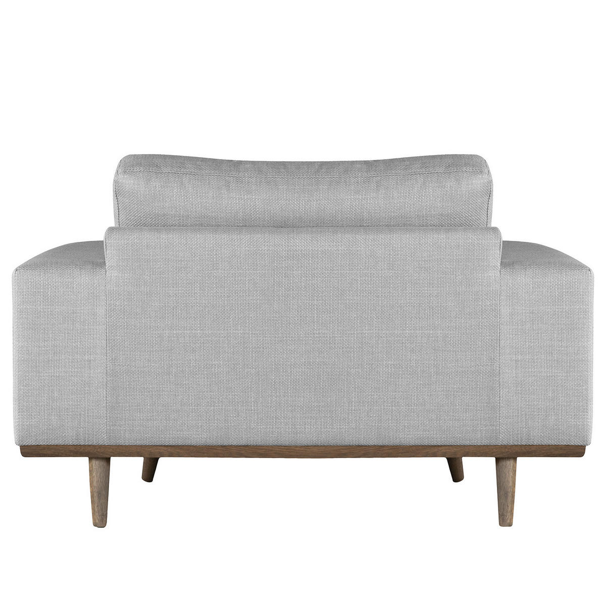 SESSEL - Eichefarben/Hellgrau, Eichenholz/Textil (122/81/88cm) - home24