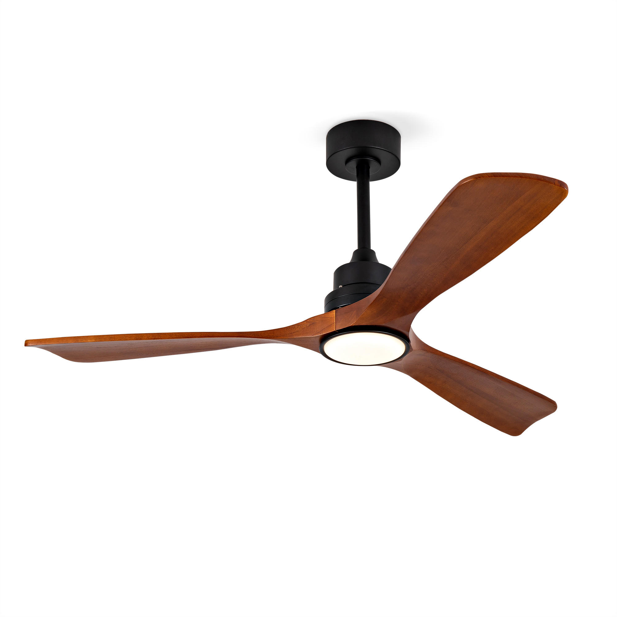 DECKENVENTILATOR DE-16226 52 Zoll mit LED - Walnussfarben, Holz/Metall (132/132/35cm) - ComfortXL