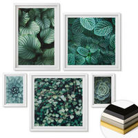 WANDBILDER 5er-Set - 50x50 cm & 20x30 cm & 40x60 cm Weißer Rahmen - Meerstrand Zitronen Berge - Weiß, Kunststoff (40/60cm) - ArtPrintCave