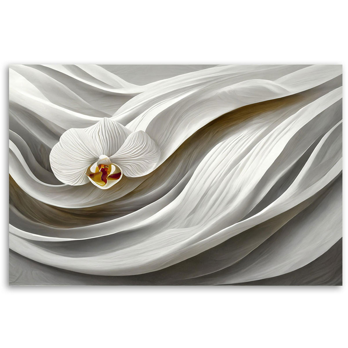 KUNSTDRUCK Weiß 120/80 cm - Weiß, Textil (120/80cm) - KUNSTLOFT