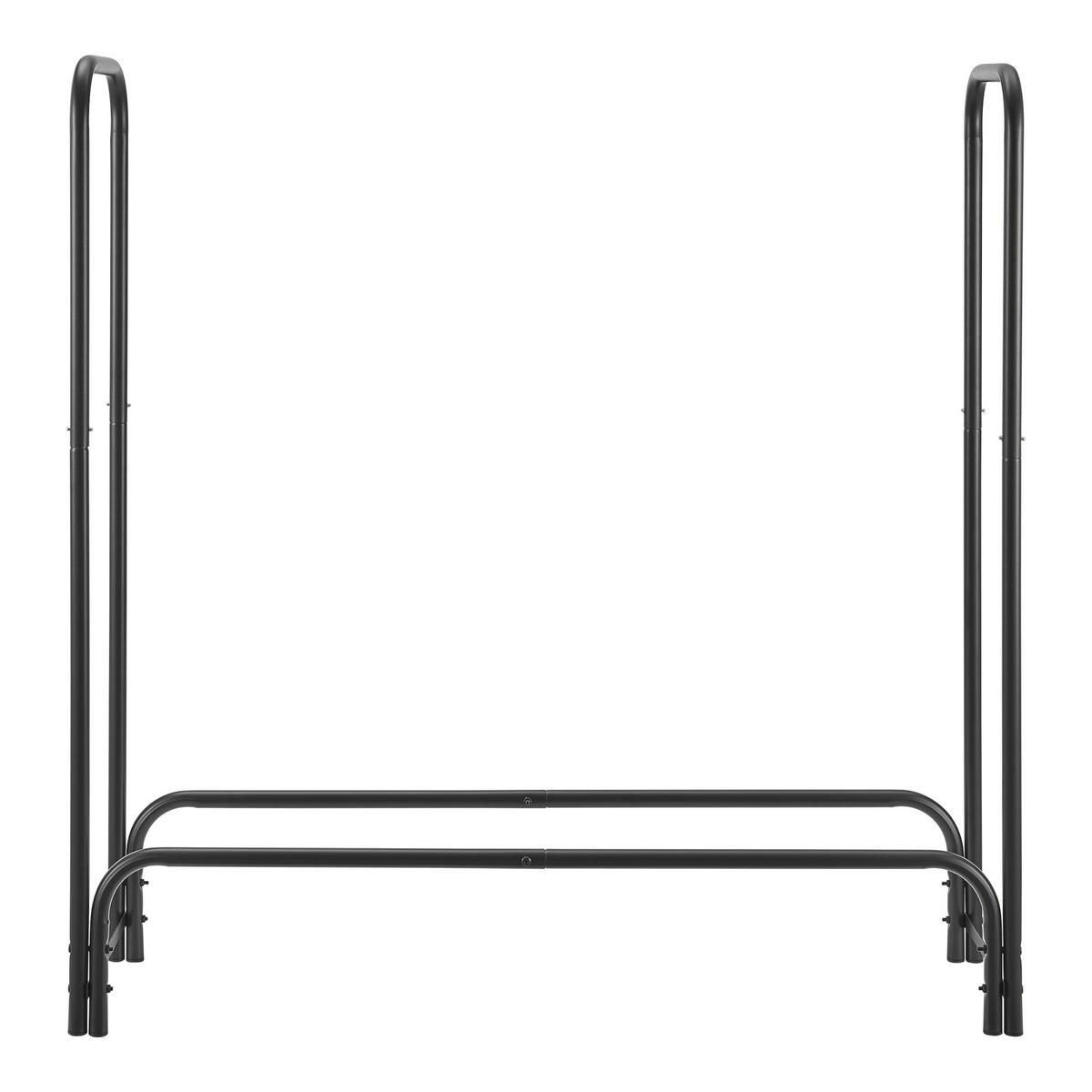 KAMINHOLZREGAL Kwethluk - Schwarz, Metall (124/124/34.5cm) - casa.pro