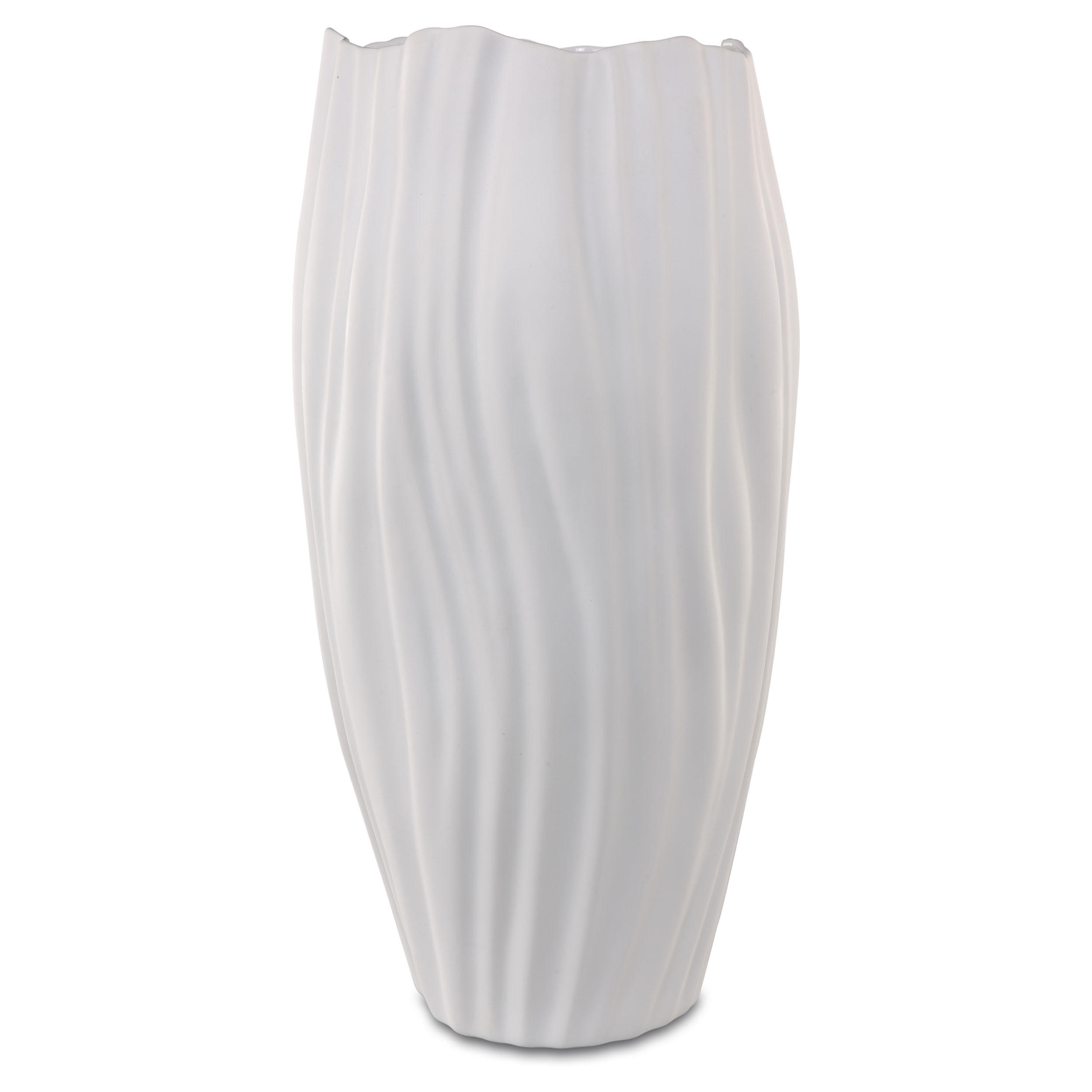 VASE Spirulina, Biskuit-Porzellan, Biskuit Weiß, 40 cm - Weiß, Keramik (40cm) - Goebel