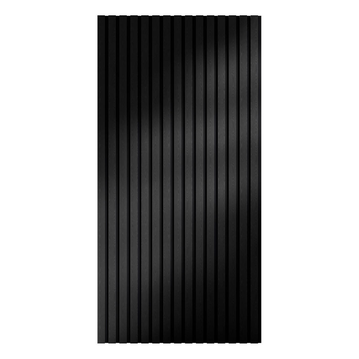 WANDPANEELE Akustik 120x60 cm Eiche Dunkelgrau (4er-Set) - Dunkelgrau, Holz (60/120/1.8cm) - Juskys