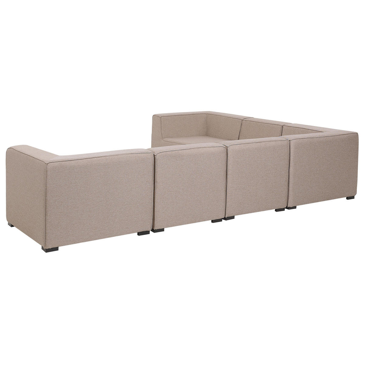 LOUNGE SET 7-Sitzer beige rechtsseitig modular Arezzo - Beige, Textil - Beliani