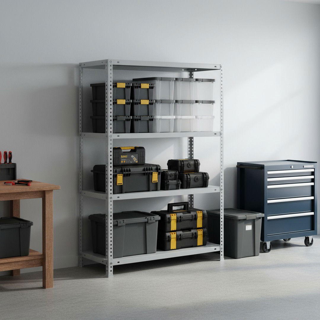 SCHRAUBREGAL PANDA MID | HxBxT 150x90x40cm | 4 Fachböden | Fachlast 75kg | Grau - Grau, Metall (90/150/40cm) - PROREGAL