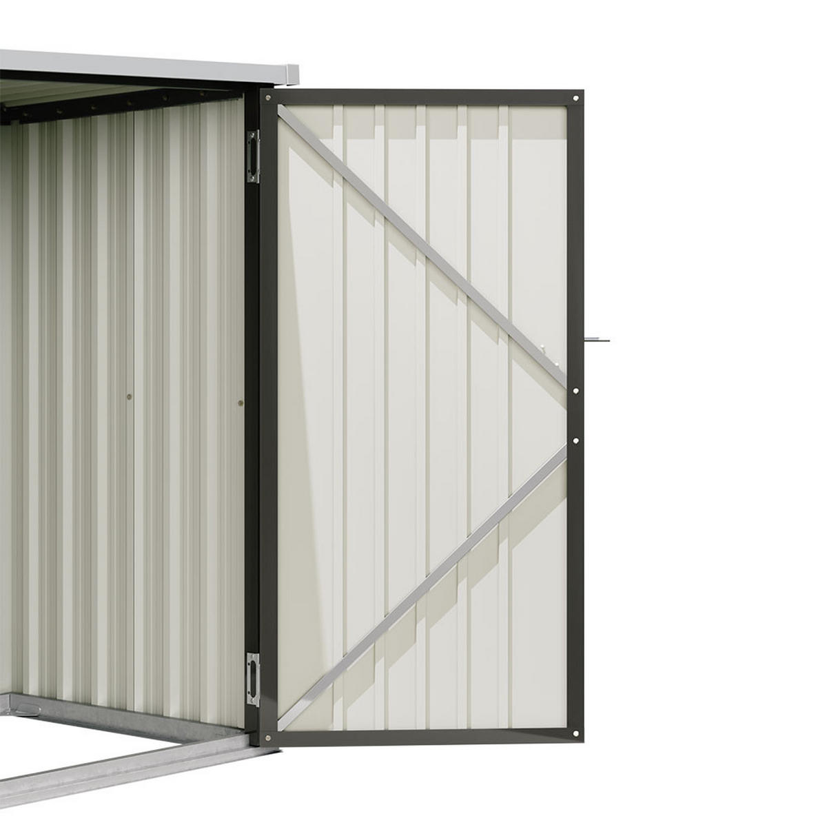 GARTENHAUS Gerätehaus aus Metall in Grau, Outdoor-Patio-Aufbewahrungsschuppen Praktische Doppeltürkonstruktion Einfache Montage 143 x 87 x 135 cm - Grau, Metall (143/135/83cm) - Livingandhome