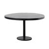 ESSTISCH rund aus Mangoholz 110cm, schwarz - Schwarz, Metall (110/110/78cm) - Giga Meubel