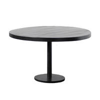 ESSTISCH rund aus Mangoholz 110cm, schwarz - Schwarz, Metall (110/110/78cm) - Giga Meubel