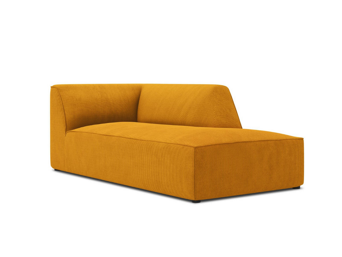 CHAISELONGUE rechts Ruby aus Cord gelb - Gelb, Textil (93/69/180cm) - Micadoni