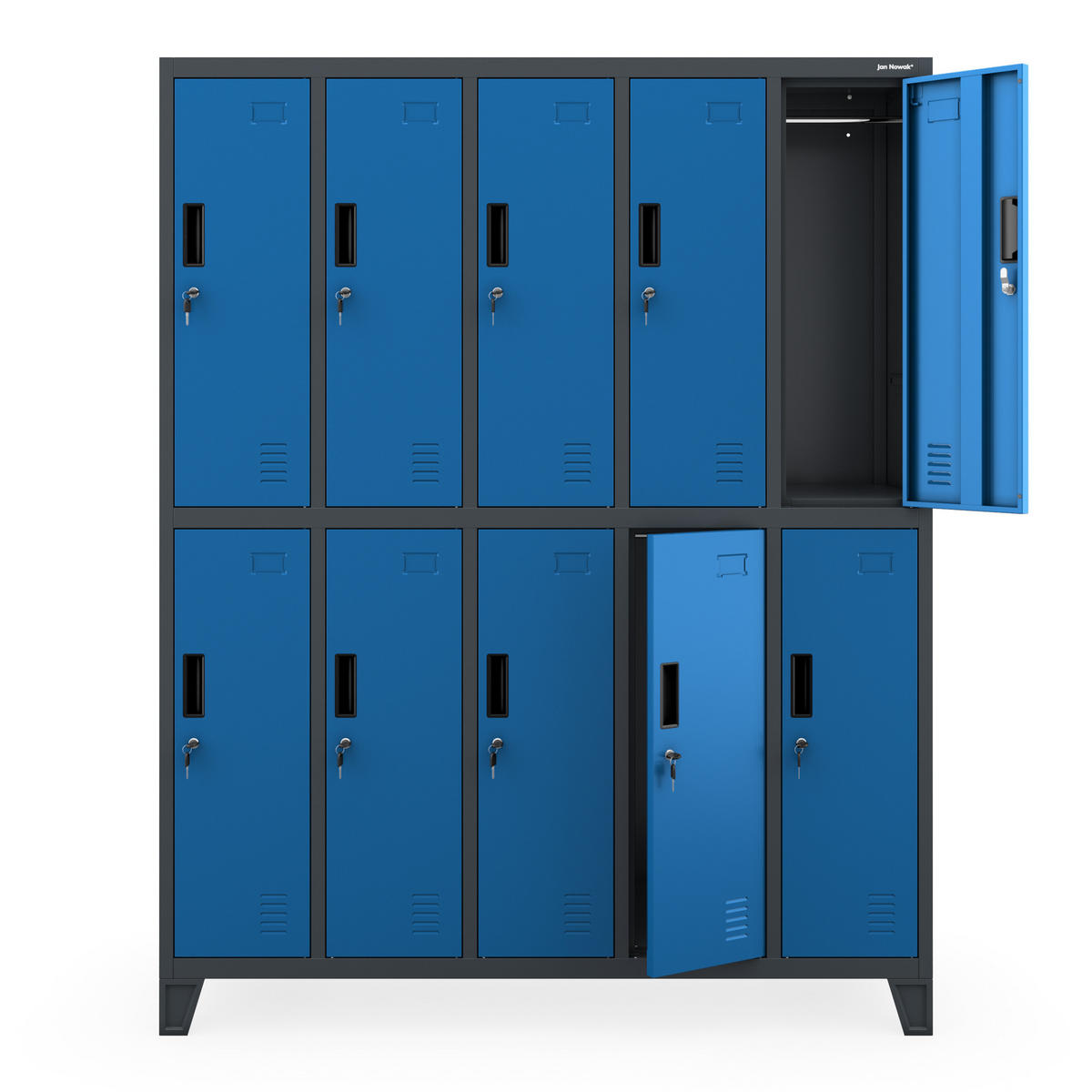 SCHLIESSFACHSCHRANK Bartek - Blau, Metall (136/172/45cm) - Jan Nowak