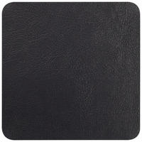 UNTERSETZER Jette aus Leder in Schwarz - Schwarz, Leder (10/10cm) - Premium Living