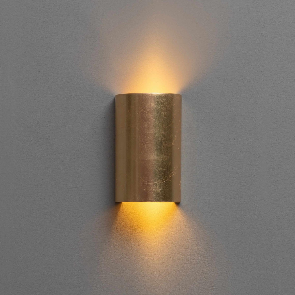 WANDLEUCHTE Aries, Gold / Messing, 18cm - Goldfarben, Naturmaterialien (7/18/10.1cm) - KOSILUM